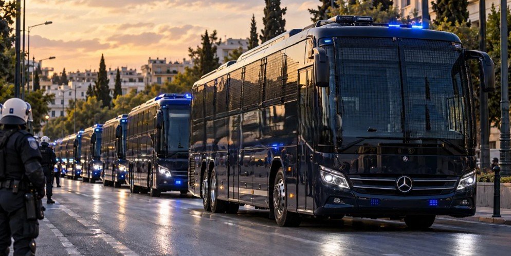 Греция планирует закупить 60 автобусов для полиции, произведенных в Турции